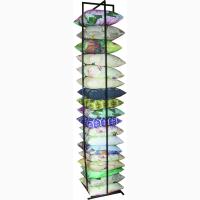 Buy cheap Square Cushion Folded Metal Floor Display Stands , Iron Display Rack With 4 product