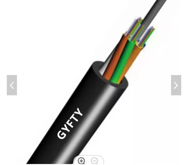 Buy cheap GYFTY Outdoor Aerial 24 48 Core Fiber Optic Cable With FRP Strength Member from wholesalers