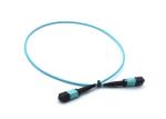 FTTH Telecom MPO Simplex Patch Cord , Blue 8 Core / 12 Core Fiber Optic Cable