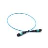 Buy cheap FTTH Telecom MPO Simplex Patch Cord , Blue 8 Core / 12 Core Fiber Optic Cable APC Polishing from wholesalers