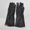 Buy cheap Black Color Heavy Duty Long Sleeve Industrial Rubber Gloves Flocklined from wholesalers