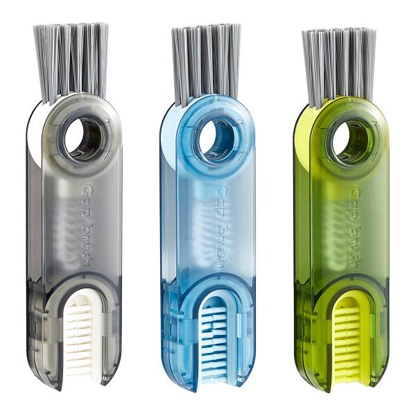 Buy cheap 3 In 1 Bottle Cup Lid Brush Multipurpose Bottle Gap Cleaner Brush from wholesalers