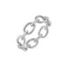 Buy cheap Silver 14K Gold Plated Link Ring with Clear CZ Offered by OEM in Silver from wholesalers