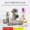 Buy cheap Direct Water Purifier Accessories Inlet Tee 2 Minutes 3 Minutes 4 Split Type Pure Copper from wholesalers