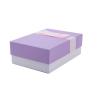 Buy cheap Paper Gift Box Packaging / Wedding Flowers Gift Purple Gift Box White Bow from wholesalers