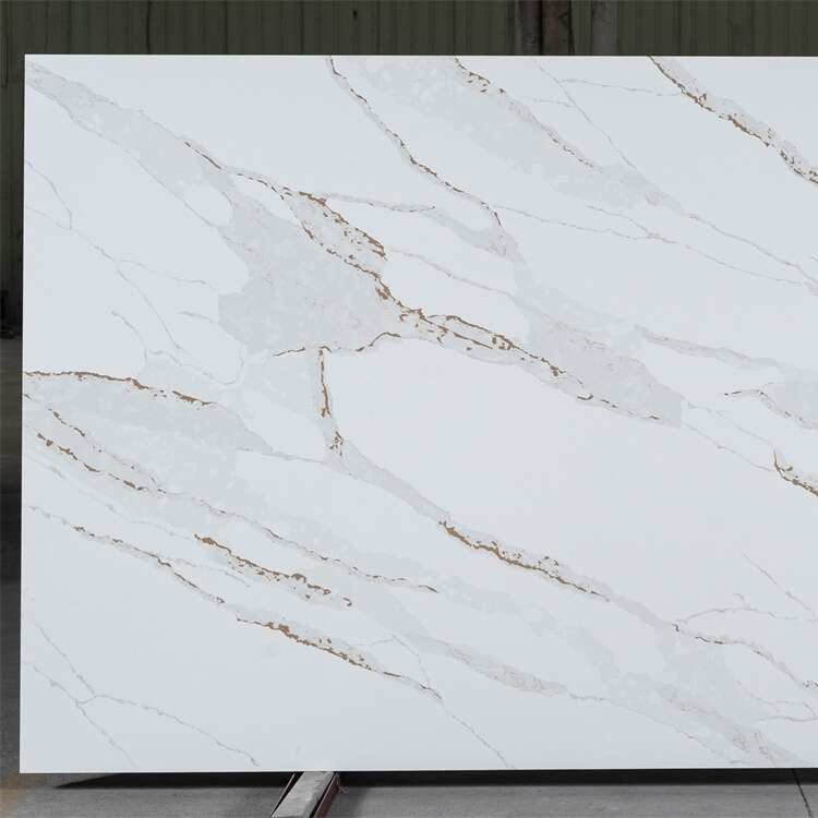 93% Quartz Stone Sheet Engineered Quartz Slab Calacatta Gold Quartz Stone Slab