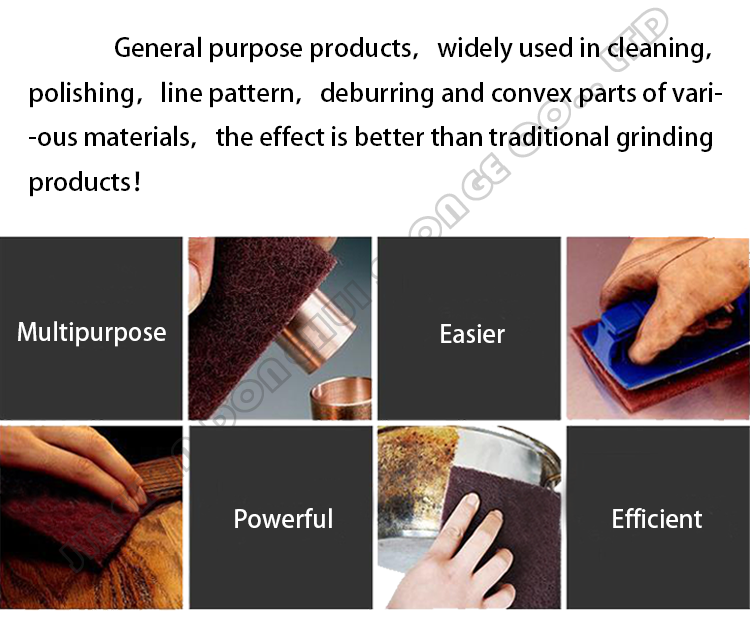 Non Woven Cleaning Scouring Pad Green Scuff Pad For Kitchen Dish Polishing