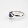 Buy cheap Sterling Silver Engagement Ring with Solitaire 6mm Created Blue Topaz(F88) from wholesalers