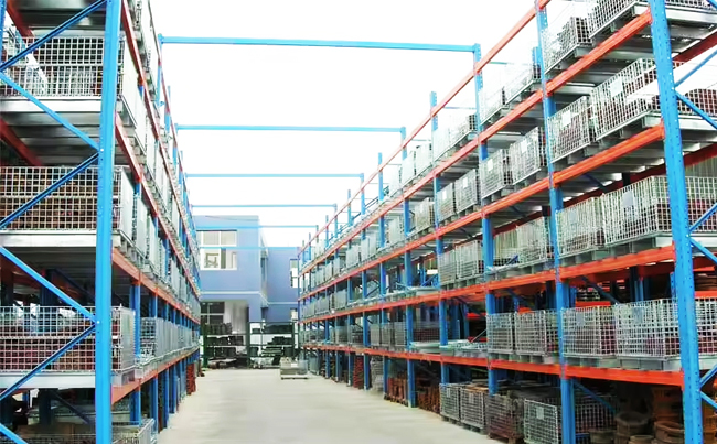 Warehouse Storage Cage Medium Duty Container Wire Metal Container Pallet Stackable Cage