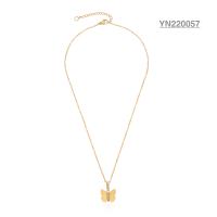 Buy cheap Vintage Delicate Rhinestone Butterfly Chain Necklace Stainless Stacked Pendant product