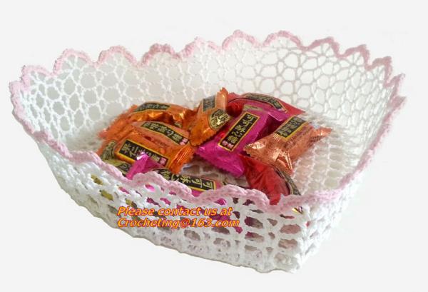 Buy cheap Lace Doily Bowl Basket Handicraft Wastepaper Wedding Gift Candy Basket from wholesalers