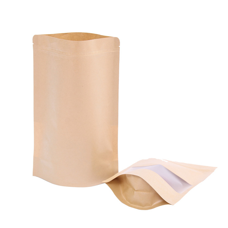 Food Grade certificate candy nuts bean zip lock kraft paper bag