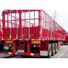 Buy cheap Red 600mm Animal Transport Trailer 12R22.5 Triple Axle Semi from wholesalers