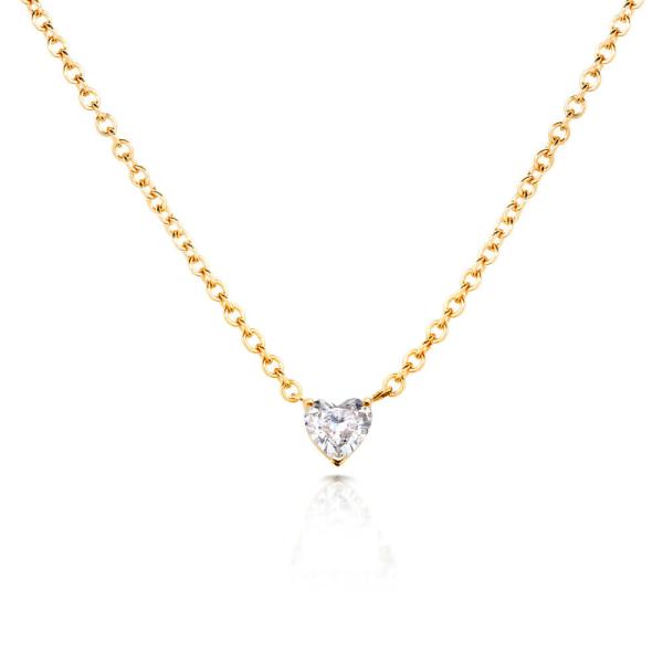 Buy cheap Heart Cubic Zircon 18K Gold Plated Women's Necklace from wholesalers