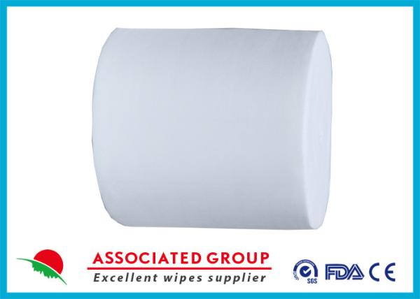 Buy cheap White 30~110GSM Spunlace Nonwoven For Household Cleaning Wipe Wet Tissues from wholesalers