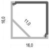 Buy cheap 16x16mm Square 3m LED Corner Aluminium Profile from wholesalers