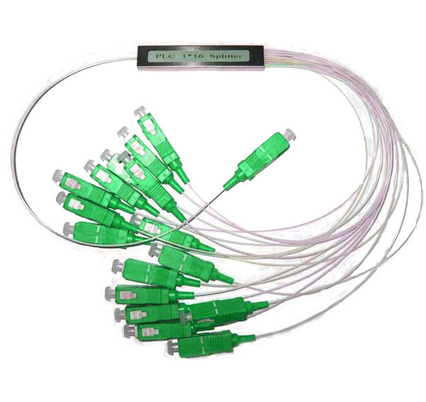 1×8 PLC Fiber Optic Splitter, ABS Package, 0.9mm Cable for FTTX networks / PON Networks