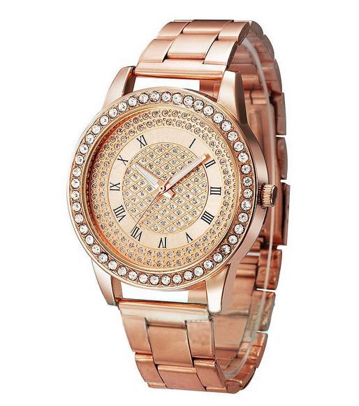 Buy cheap Wholesale Alloy Strap Alloy Round Case Ladies Quartz Watches With a Lots Diamonds from wholesalers