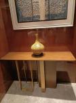 ISO18001 Slim Hotel Room Cabinet Wood Top Console Table 80cm Height