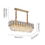 Creative Led Chandelier For Live Room 2021 Luxury Crystal Lamp Rectangle
