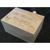 Buy cheap Nature Wood Color Wooden Crate Gift Box , Christmas Gifts Large Wooden Box With Hinged Lid from wholesalers
