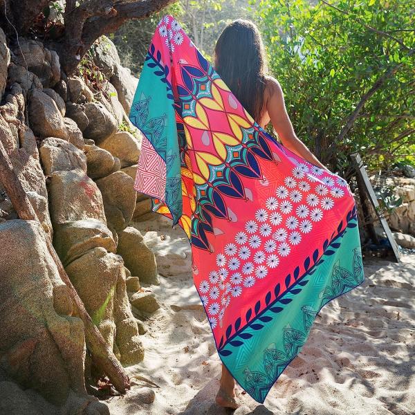 Quick Dry Sand Free Custom Lightweight Logo Design Sublimated Digital Printed