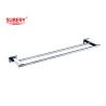 Buy cheap Wall Mounted Stainless Steel Bathroom Wall Mounted Towel Bar Rack Single Brushed Polished Black Square Bath Towel Holder from wholesalers