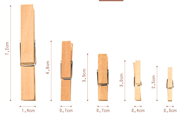 Natural Wood Color Solid Wooden Clothpins Clips Pegs with Animal Fruit Christmas Pattern for Kids DIY craft material