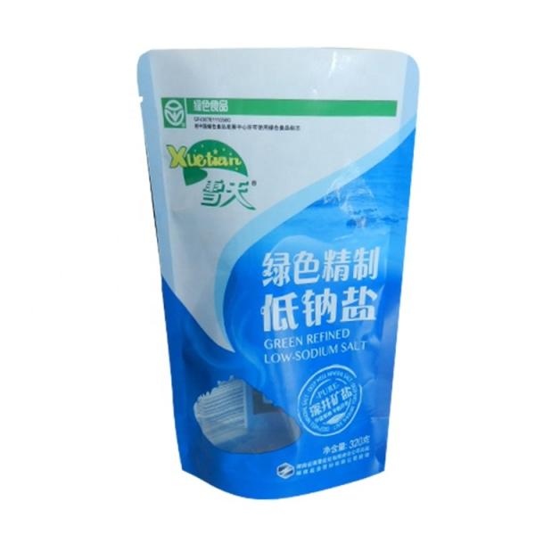 Buy cheap Custom Printed Recyclable Stand Up Pouch Food Small Window Salt Bag Package from wholesalers