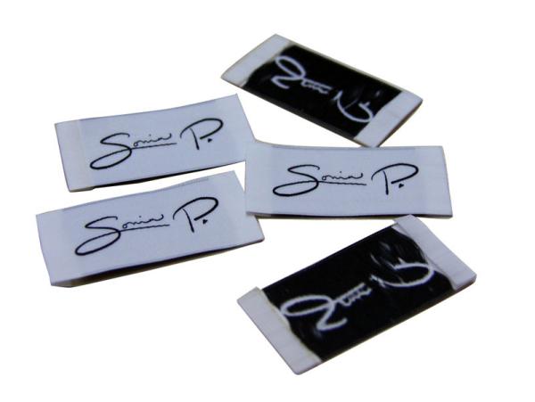 Buy cheap High Definition Satin Face end fold Clothing Woven Labels Laser Cut from wholesalers