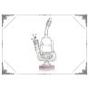 Buy cheap 10.5 Inches Pink Glass Recycler With Double Honeycomb Percs Bongs from wholesalers