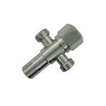 304 Brushed 90 Degree Angle Valve Round Handle Quick Open Hexagon