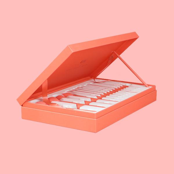 Buy cheap Cardboard Paper Makeup Cosmetics Gift Box Pink Biodegradable Custom Paper Cosmetic Brush Packaging Box from wholesalers