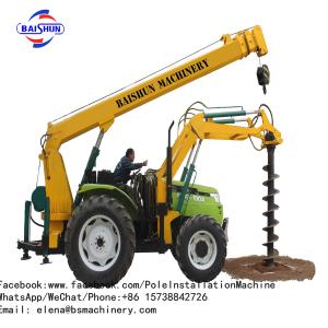 China 5-8 Ton Fence Post Digging Machine , Tractor Auger Post Hole Diggers COC Certificated on sale
