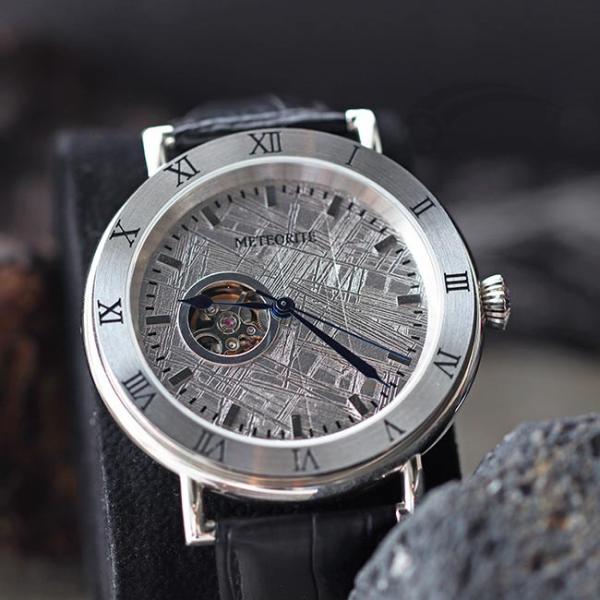 Buy cheap Timeless Extraterrestrial Meteorite Dial Watch 45mm Automatic Leather Watch from wholesalers