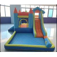 Buy cheap Polyester Oxford Inflatable Blue And Orange Water Slide For Children Fun Park product