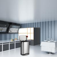 Buy cheap 425mm Length Stainless Steel 13 Gallon Trash Can For Kitchen product