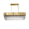 Buy cheap Gold Rectangle Drop Modern Pendant Light Warm White Durable Black Finished from wholesalers