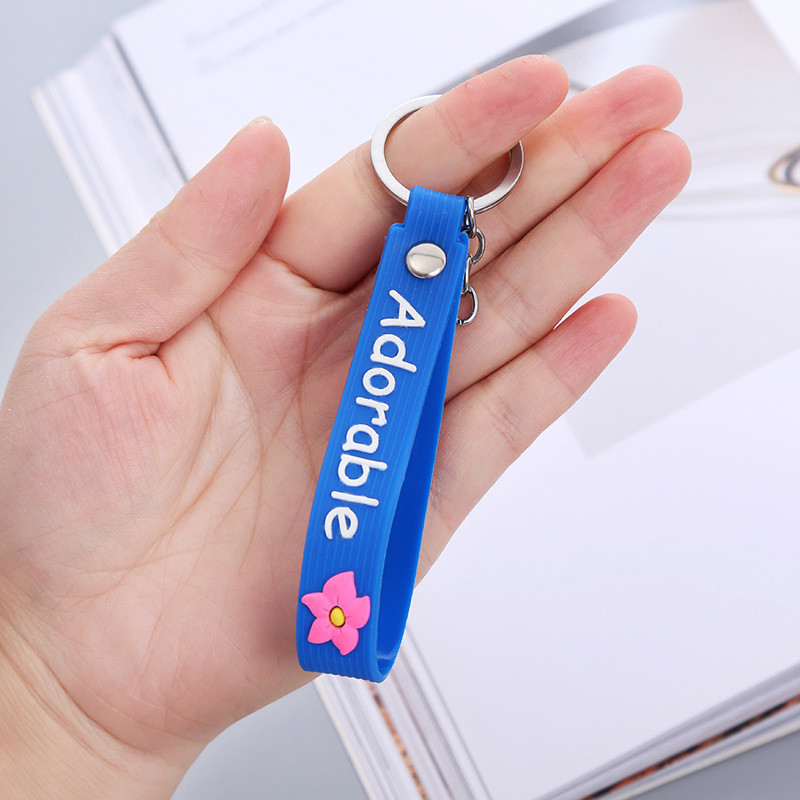 Silicone Bangle Key Ring Bracelet Keychain Holder For Women Girls Wristlet Round Keyring