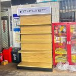 Factory Customized Color Size Logo wood grain color supermarket shelves retail