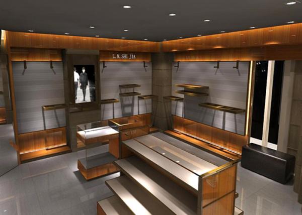 Lightweight Glass Wall Display Cabinet , Wooden Hanging Display Case For Retail