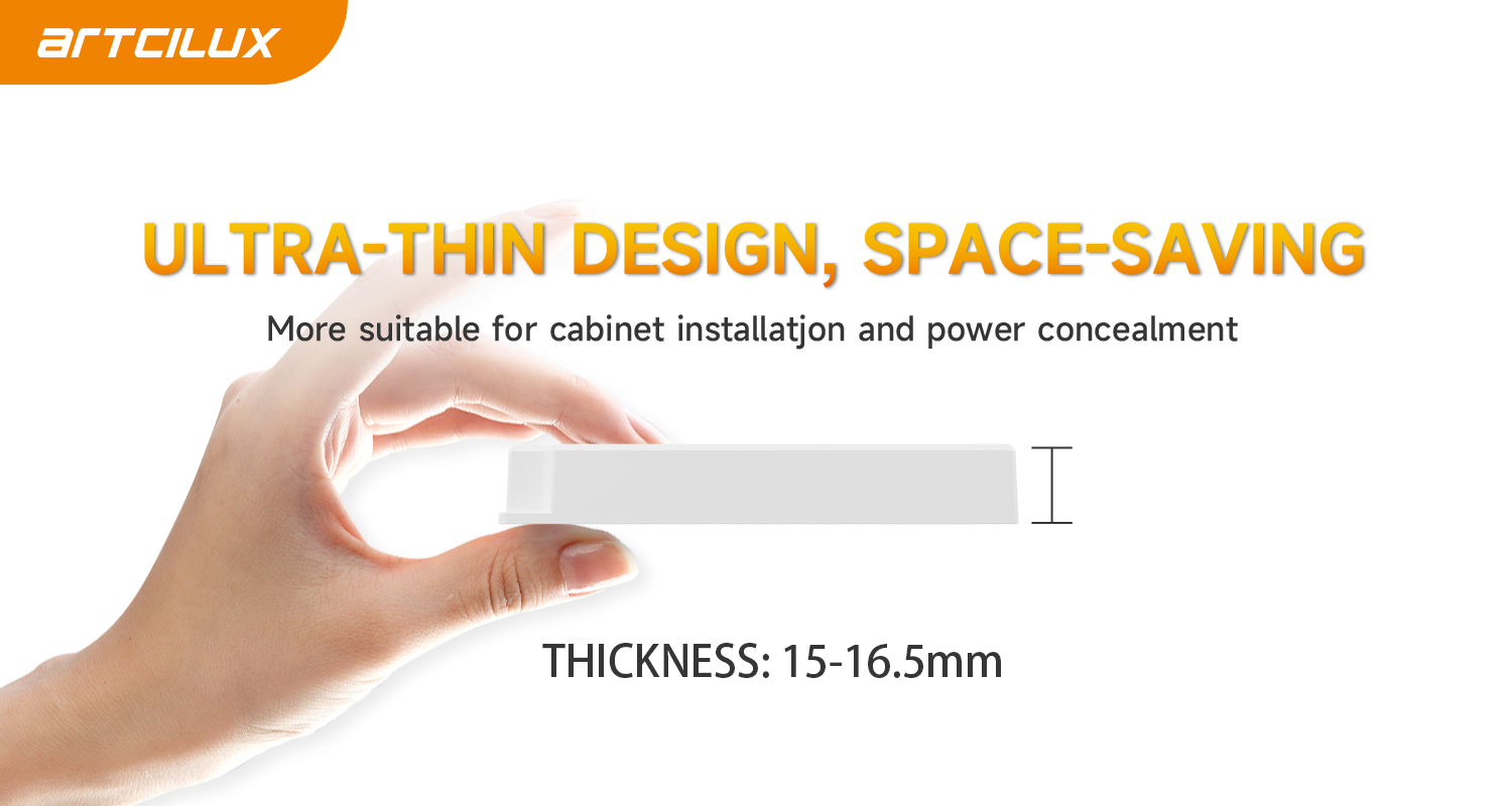 Ultra Slim LED Smart Power Supply For Under Cabinet Lighting Multiple Output Types