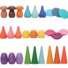 Buy cheap Cones 4cm Wooden Rainbow Stacker Wooden Mushroom Puzzle from wholesalers