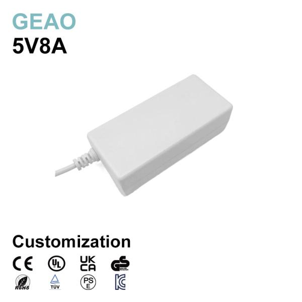 Buy cheap 5V 8A Desktop AC Adapter 48W DC Power Supply Laptop White / Black from wholesalers