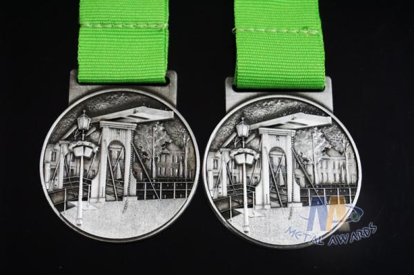 3D Bespoke Design School Half Marathon Marathon Metal Award Medals Printed