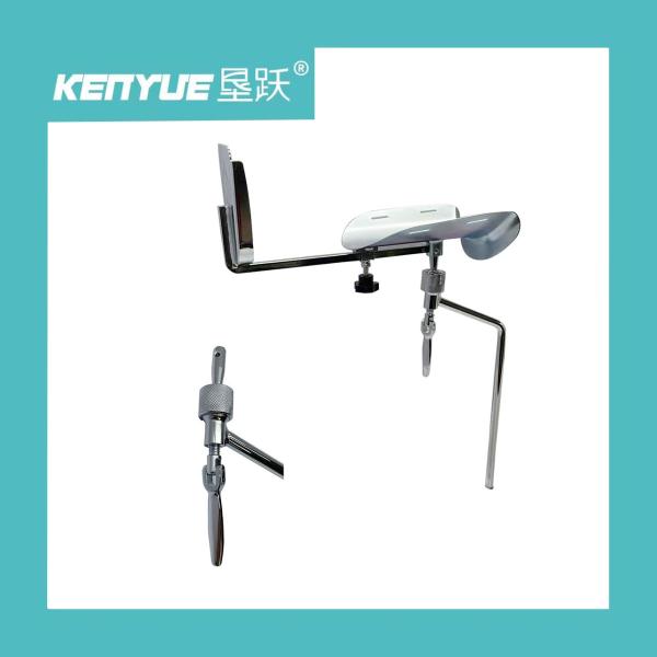 Buy cheap PU Metal Iron Silver Single Curved Leg Rest Delivery Table Parts from wholesalers