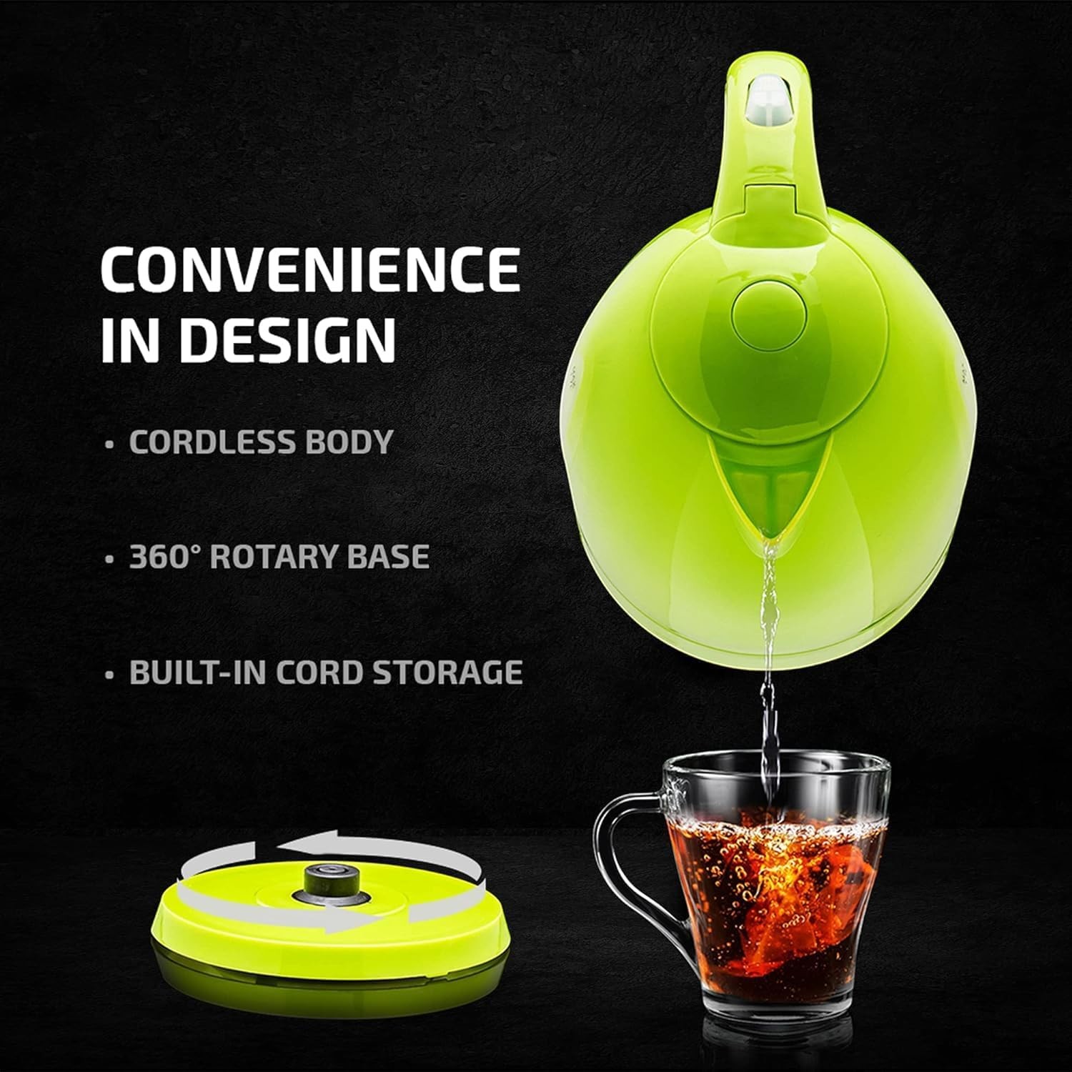Stylish and Durable Braising Cups Electric Kettle Fire Safety Feature and 2 Included Trendy Colors