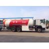 Buy cheap HOWO 6*4 20cbm / 10ton Bobtail Propane Truck Horizontal Cylinder Shape Tank from wholesalers