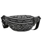 Serpentine Waist Bag Women Fashion Fanny Pack PU Hip Bum Bag Ladies Belt Pouch