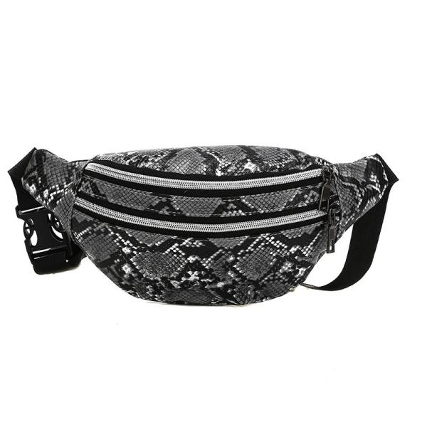 Serpentine Waist Bag Women Fashion Fanny Pack PU Hip Bum Bag Ladies Belt Pouch
